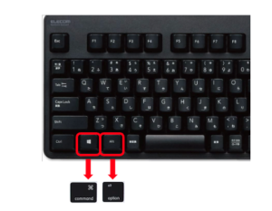 command option keys in windows keyboard