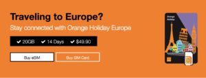 Orange Holiday EuropeプリペイドSIM