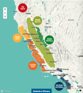 カリフォルニアワインの生産地