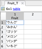 テーブル配列